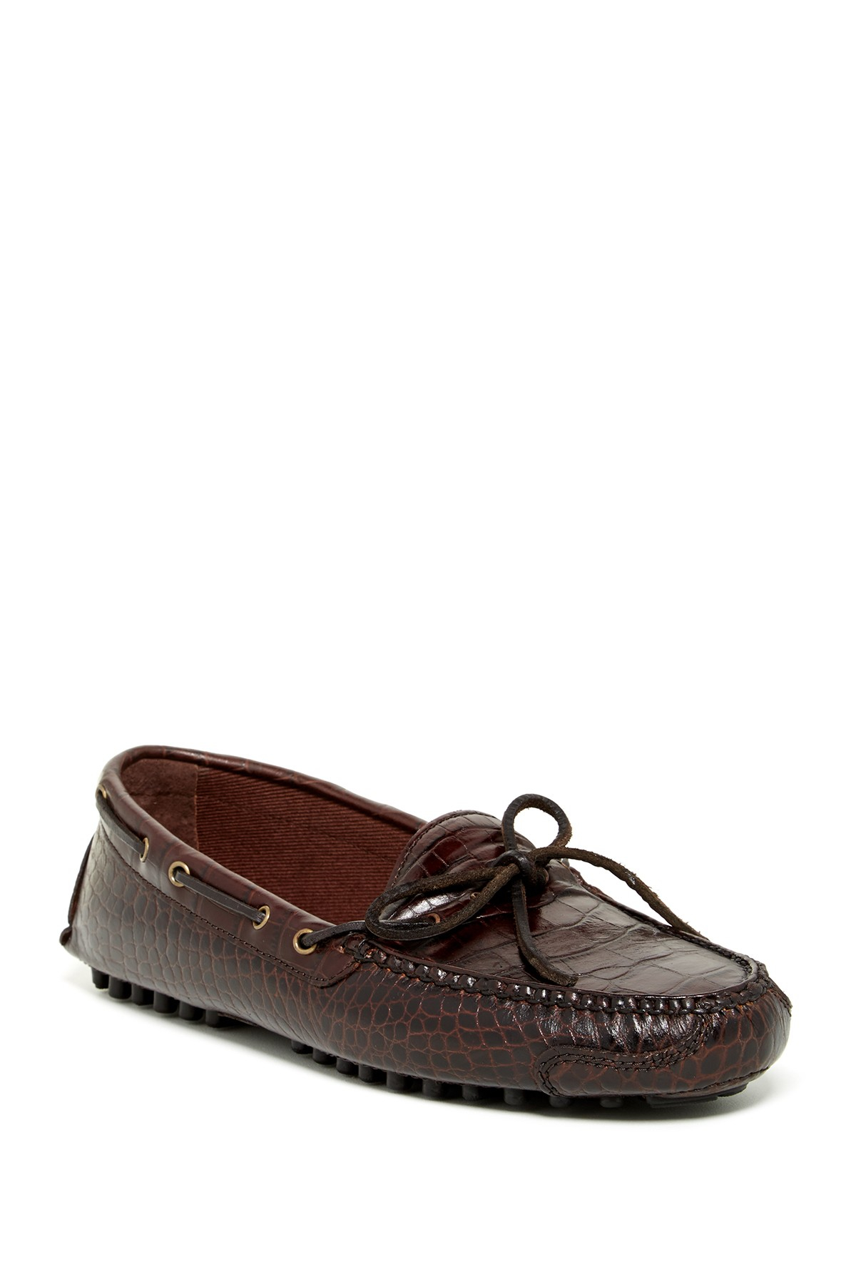 Lyst - Cole Haan Gunnison Ii Driving Croc Embossed Leather Loafer in Brown for Men